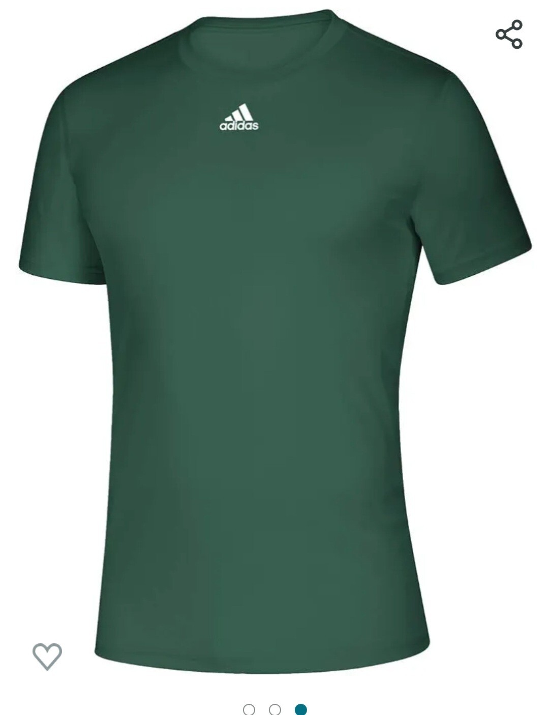 Men’s adidas Creator Short Sleeve  T-Shirt – Dark Green – Size XLT