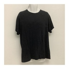 F&F Black T-Shirt XL 100% Cotton Crew Neck Short Sleeve 29in Length 23.5in Pit
