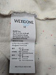 ​WE11DONE Oversized Graphic Speckled T-Shirt White Men’s Size M