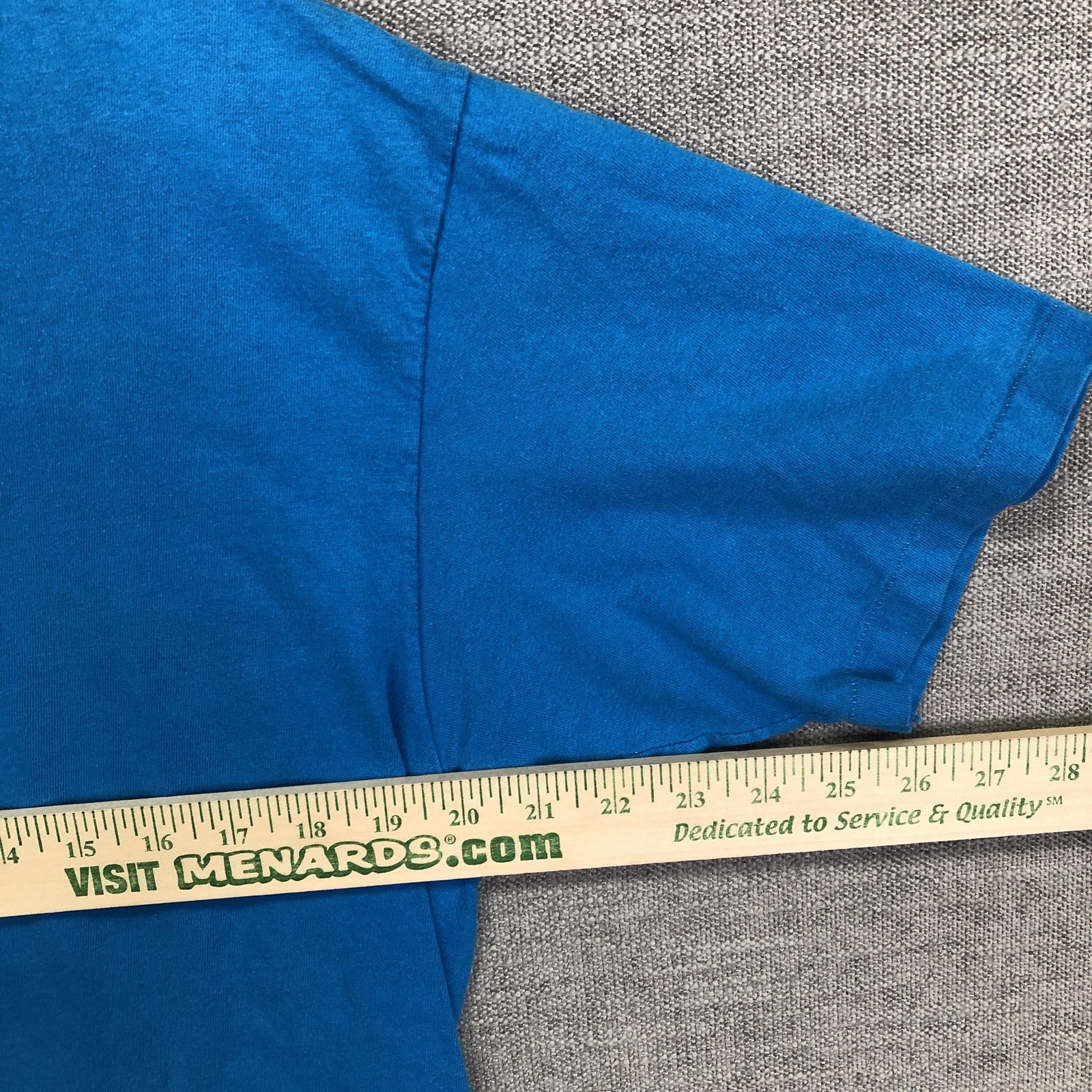 Vintage Hanes Beefy-T Shirt Mens XL Blue Made USA Cotton Blank Tee Top 90s SS gallery