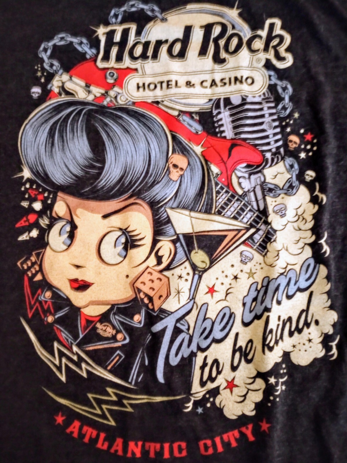 Vintage Hard Rock Hotel/Casino Large T Shirt-Take time to be kind-Atlantic City