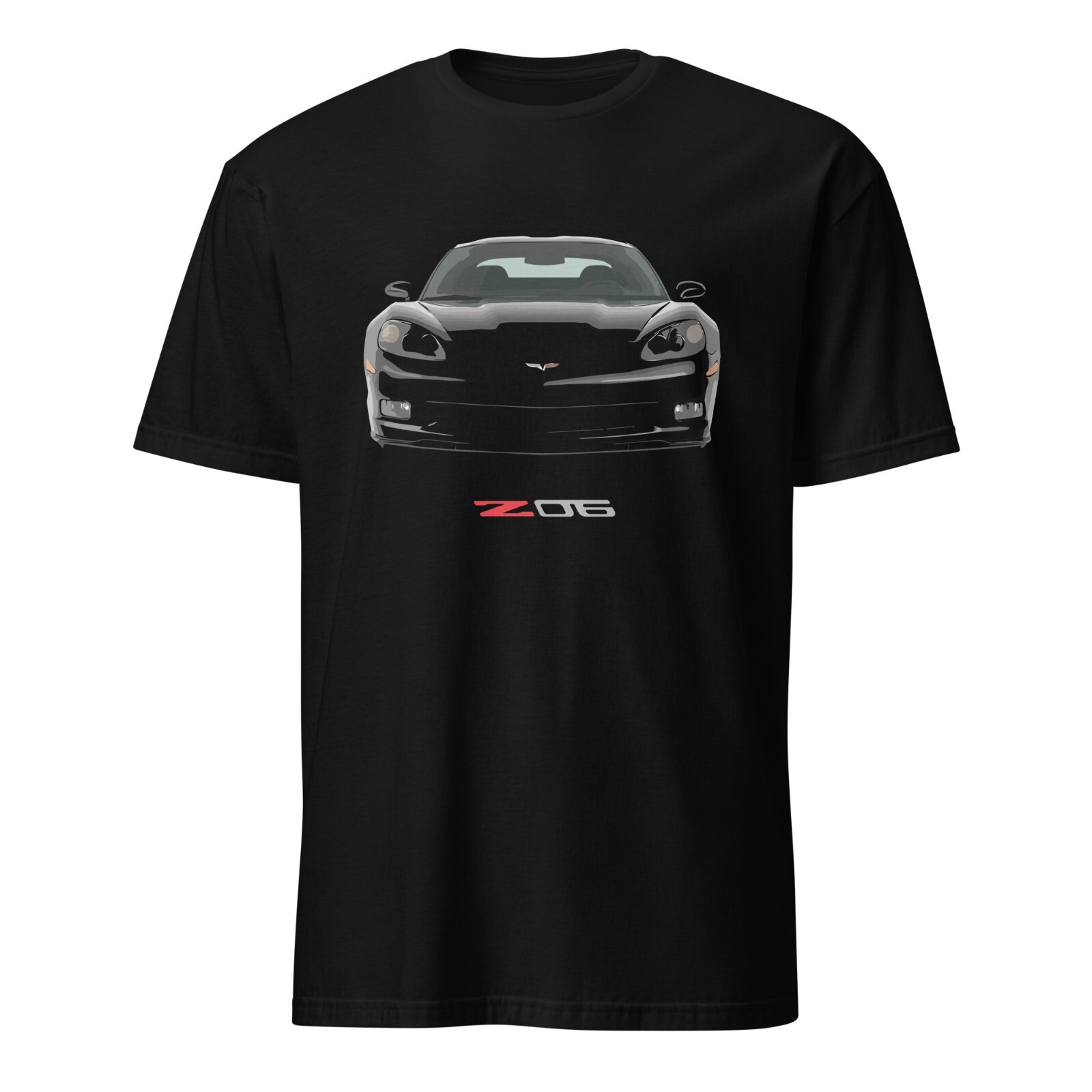 Black vette C6 Z06 Front and Rear Short-Sleeve Unisex T-Shirt Black gallery