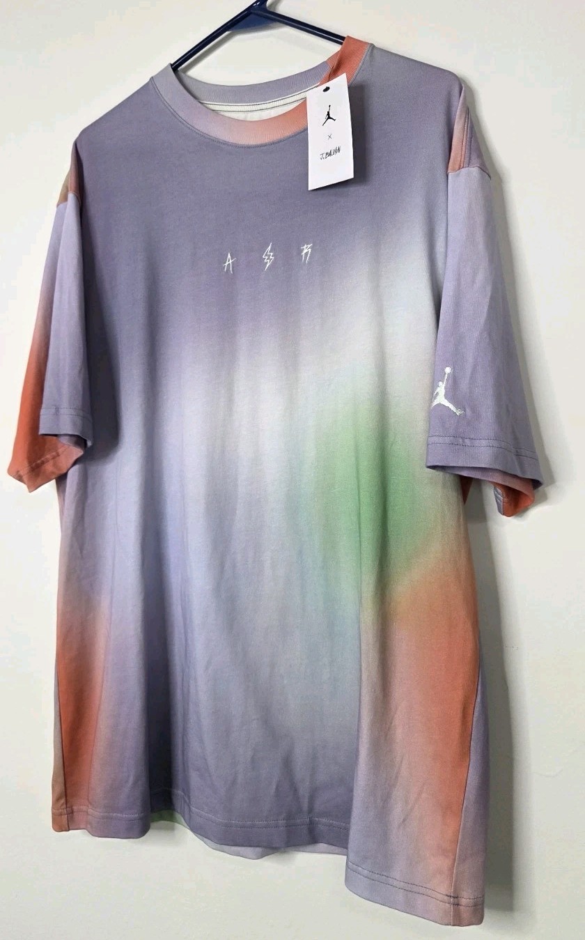 Jordan x J Balvin T Shirt - Size L - Pink Glaze (FJ6141-630) Medellin Sunset NEW gallery