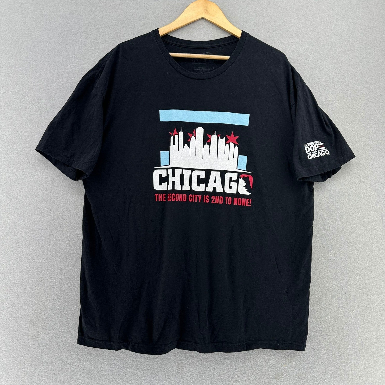 Chicago Mahogany Tours The Second City Is 2nd To None T Shirt 2XL USA Baggy DOP gallery