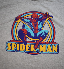 Marvel Spider-Man Mens Big & Tall Flying Spiderman Gray Shirt New LT-6XL