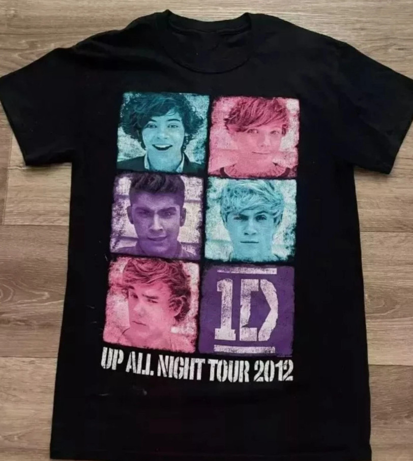 One Direction Up All Night Tour Cotton Black Unisex T-shirt S-5XL BT1096