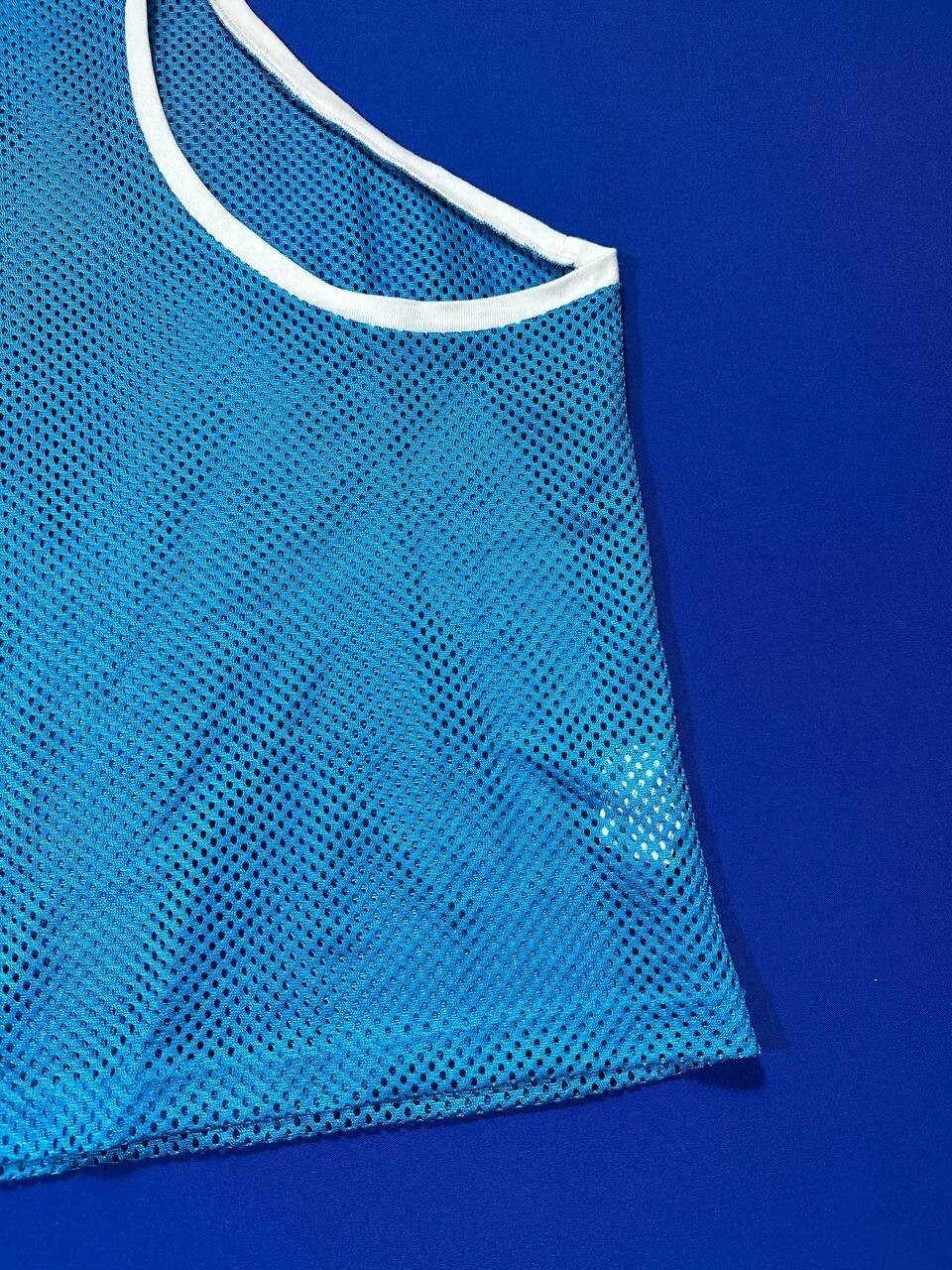 DSQUARED2 men’s summer blue back&front racer mesh muscle tank top SZ L gallery