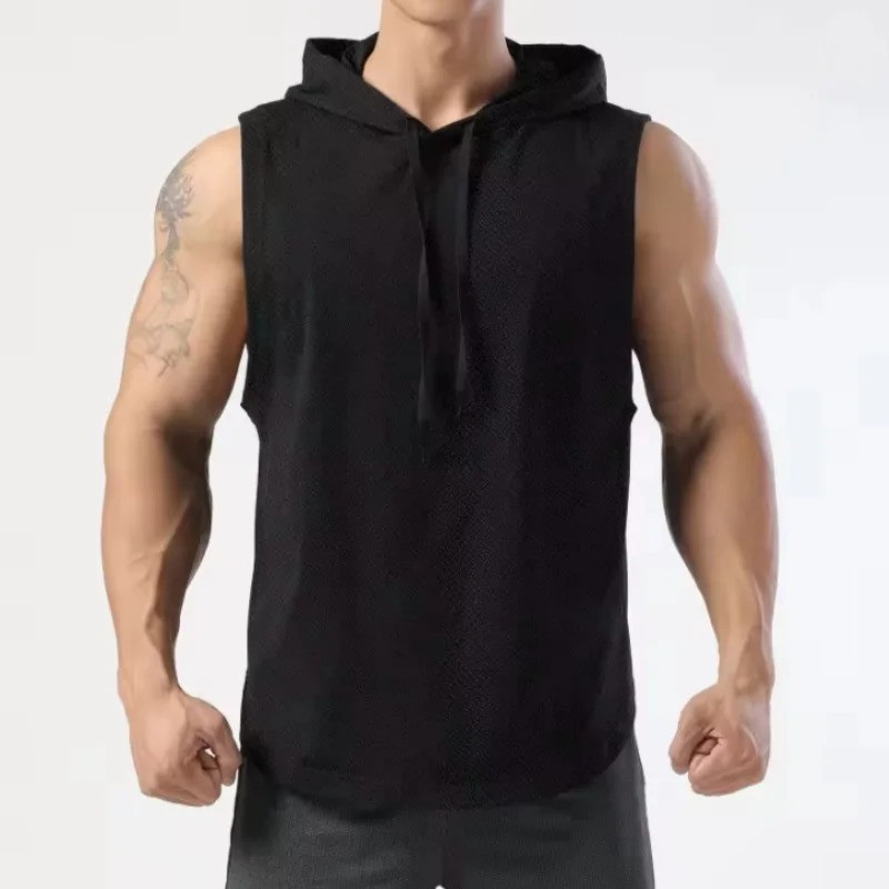 2026 Solid Color Men's Tank Top Hip Hop Sleeveless Vest Gym Casual Shirt gallery