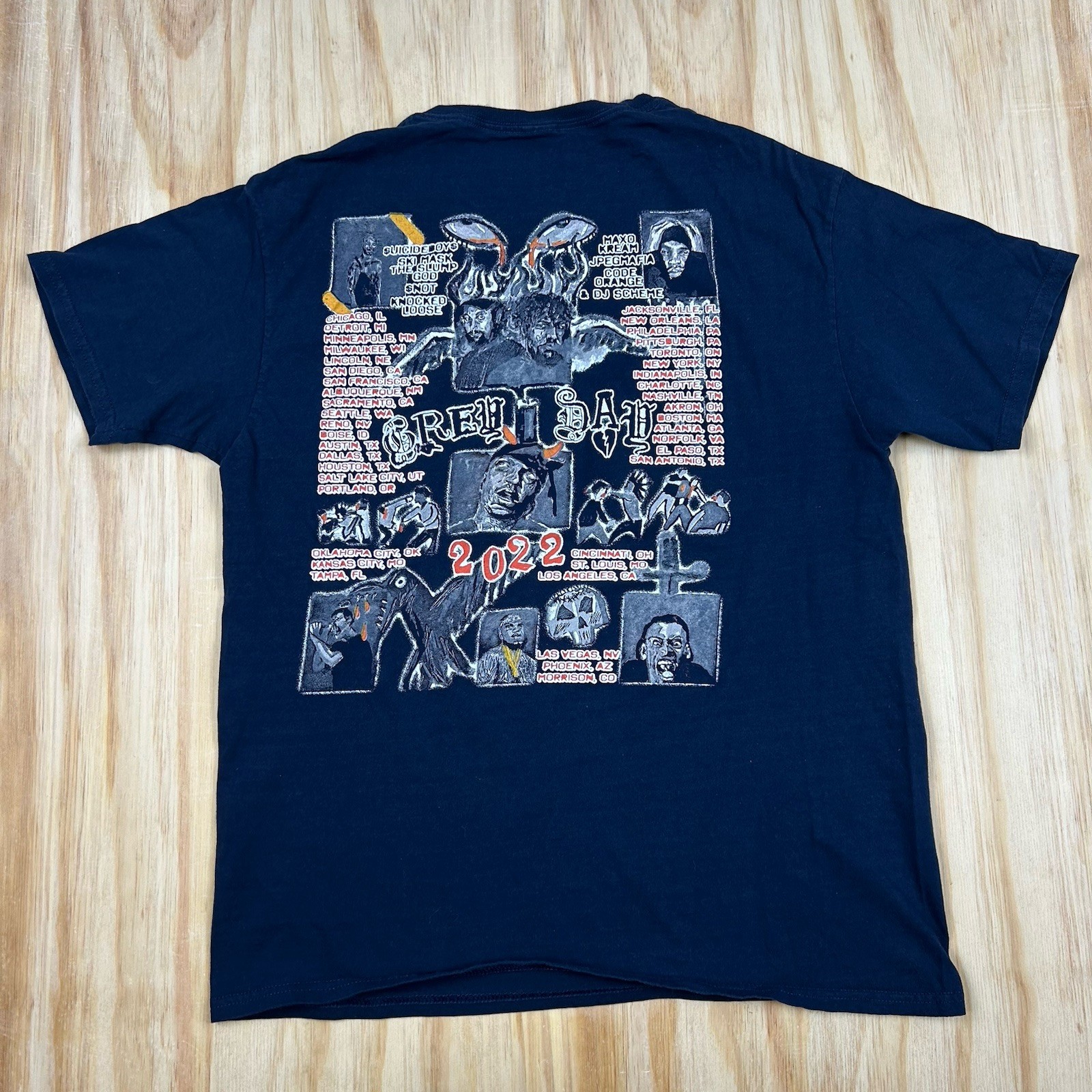 $uicideboy$ Grey Day G59 2022 Tour T-Shirt Official Merch Men’s M Blue gallery