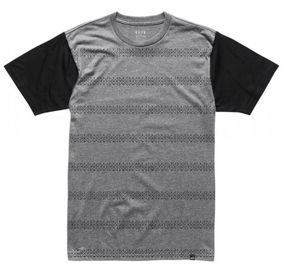 Kr3w Mens Triad Stripe S/S T-Shirt Grey Size Medium gallery