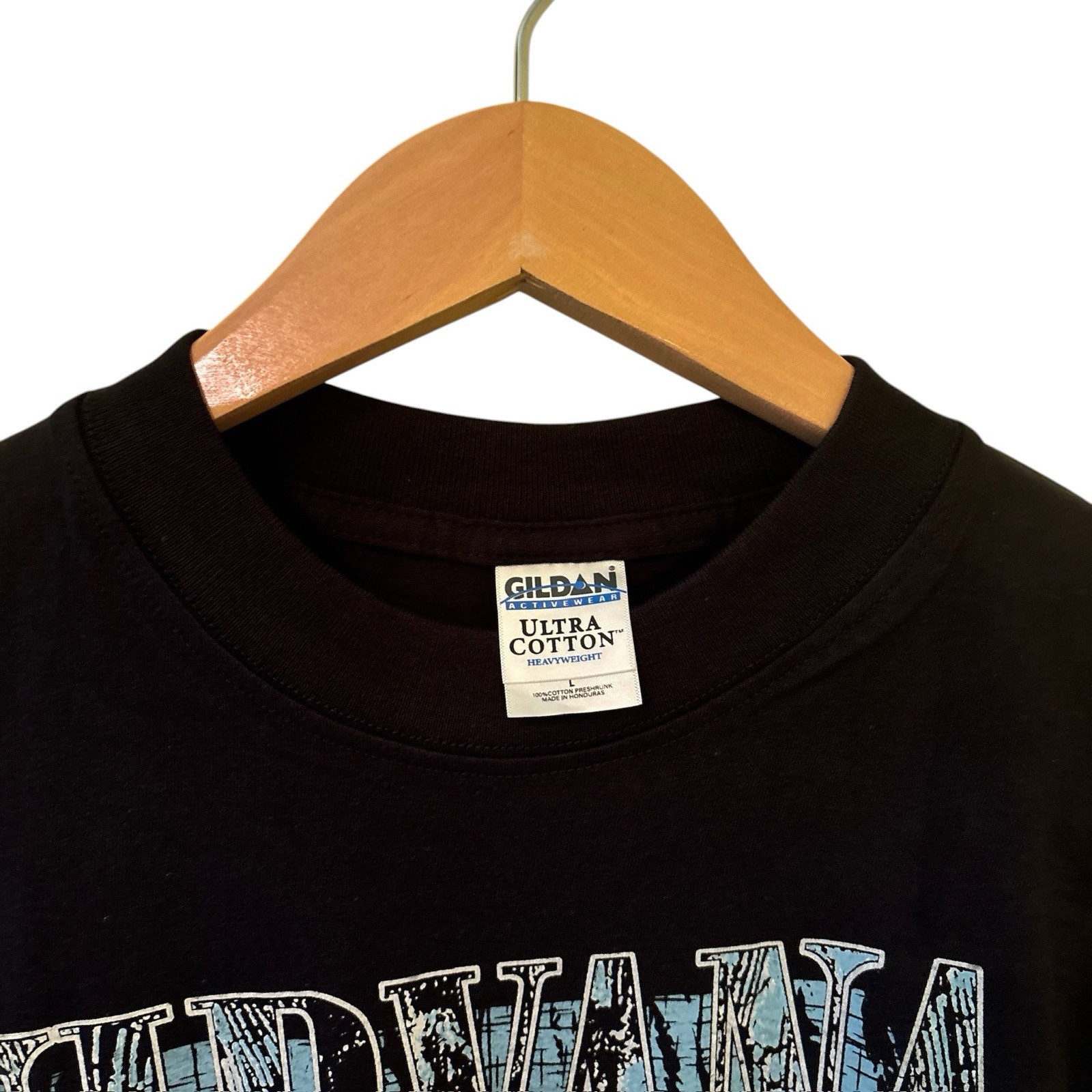 Nirvana 90s Kurt Cobain Cross In Utero T-shirt Modern Reprint Sz Large gallery