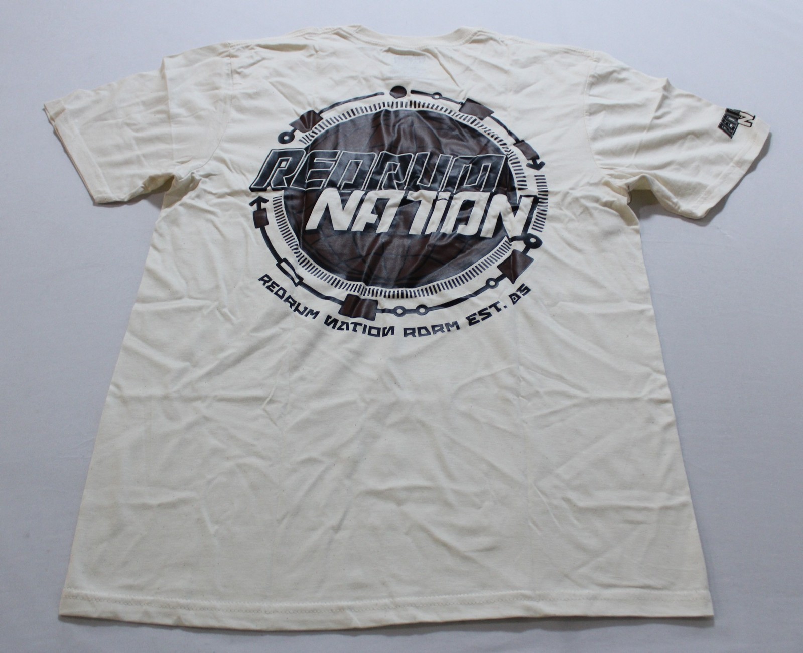 Redrum Nation Men's V25 Short Sleeve Cotton T-Shirt CG2 Natural Medium NWT gallery