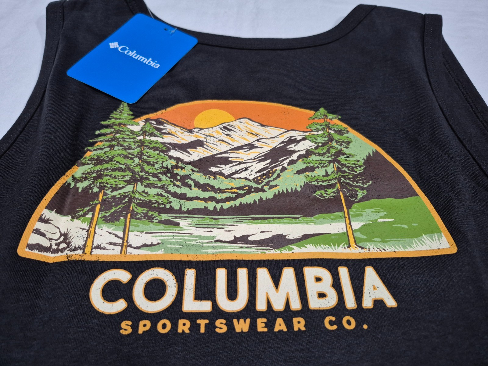 Columbia Men's Outdoor Graphic Tank Top Black Sleeveless Sports Athletic Gym gallery