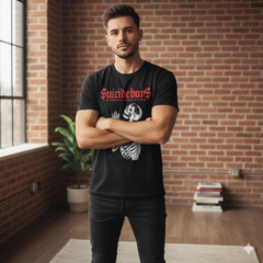 Suicideboys $uicideboy$ Skeleton Prayer Black Graphic T-Shirt – S560