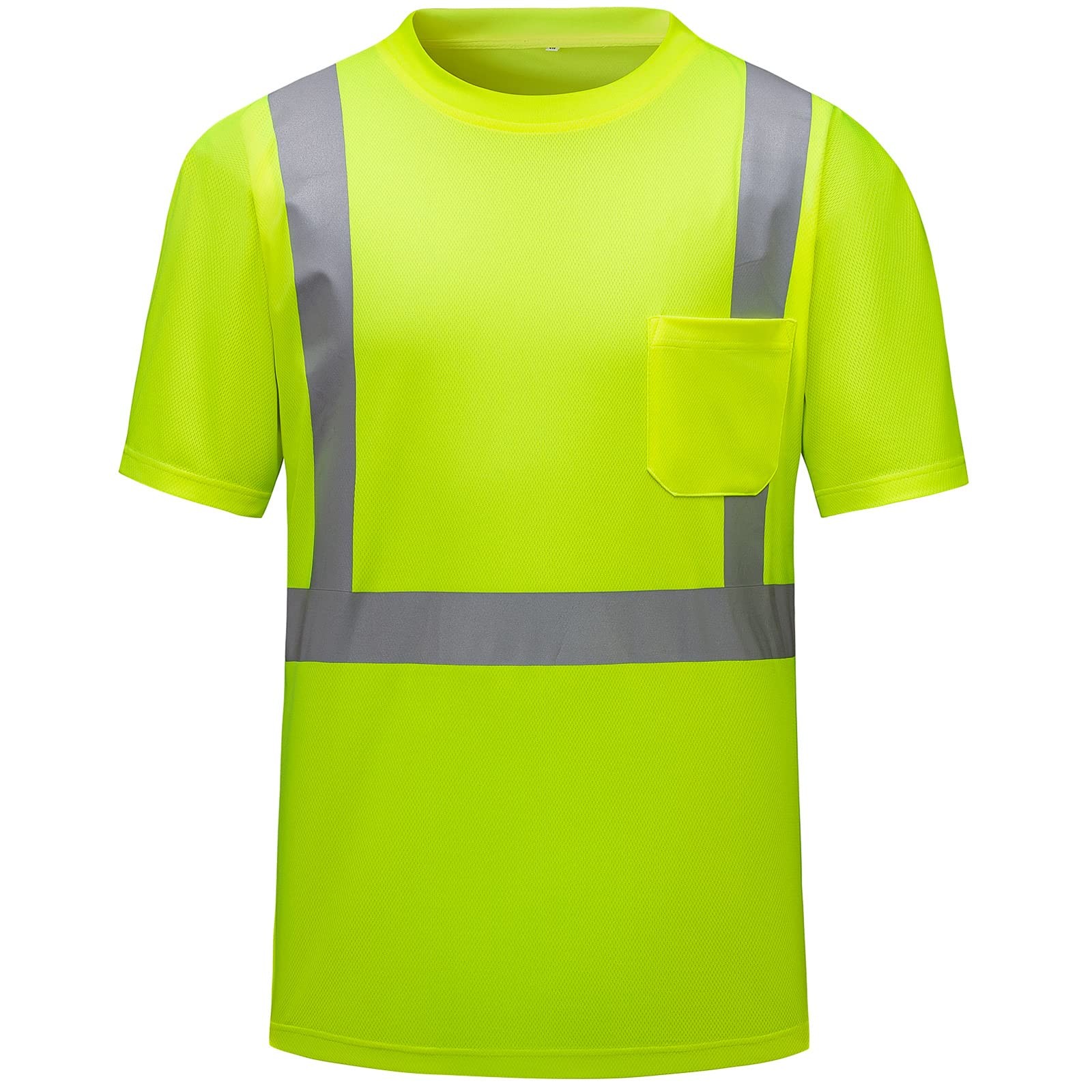 High Visibility Shirts Quick Dry Safety T Shirts with Reflective Strips and P…