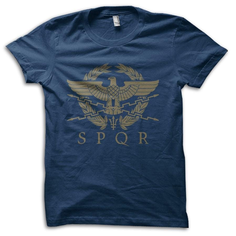 SPQR Roman Gladiator Imperial Golden Eagle Army Movie Reference T-Shirt M5817 gallery