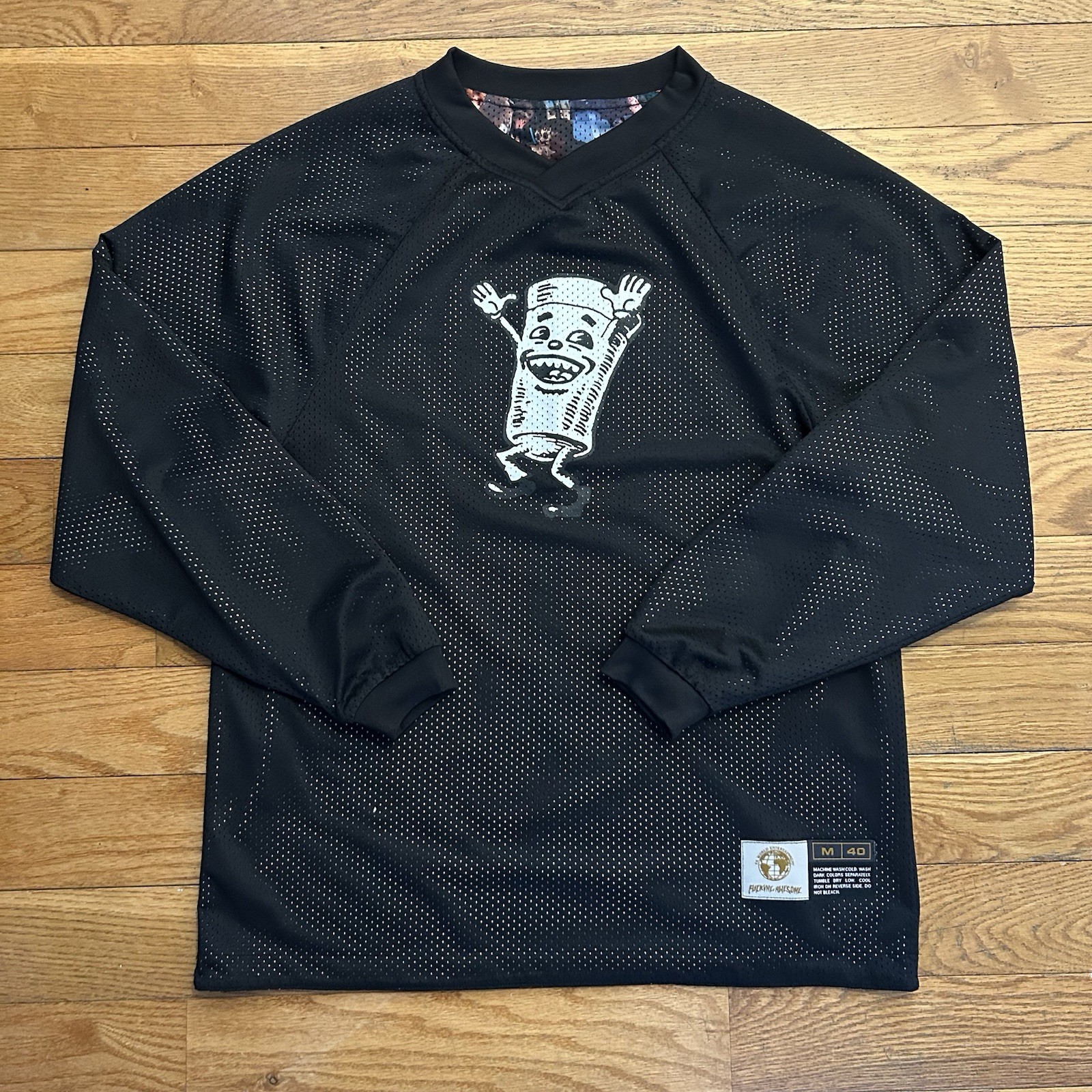 F*cking Awesome Party Cup Reversible Long Sleeve Jersey Tee Shirt Medium gallery