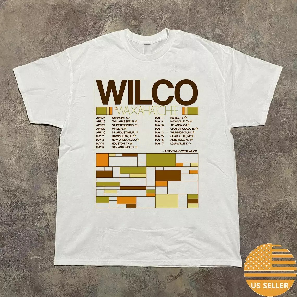 Wilco Waxahatchee Band Spring 2025 Tour T Shirt Full Size S-5XL gallery