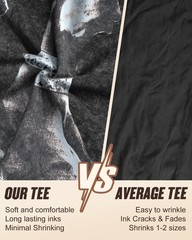 Flafens Oversized Tshirts for Men – Graphic T Shirt Tees Crewneck Short Sleeve