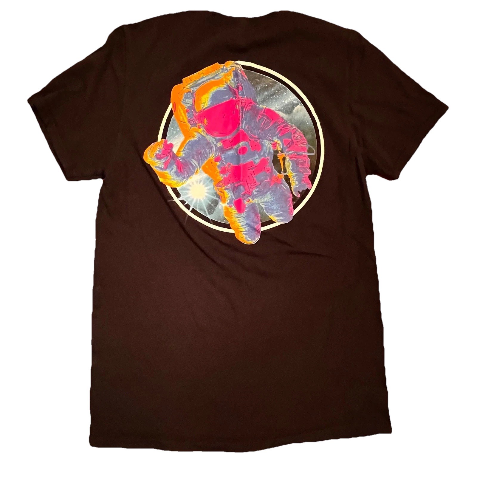 NASA Astronaut Graphic T Shirt Black Short Sleeve Crew Neck Size M Hyper Space gallery