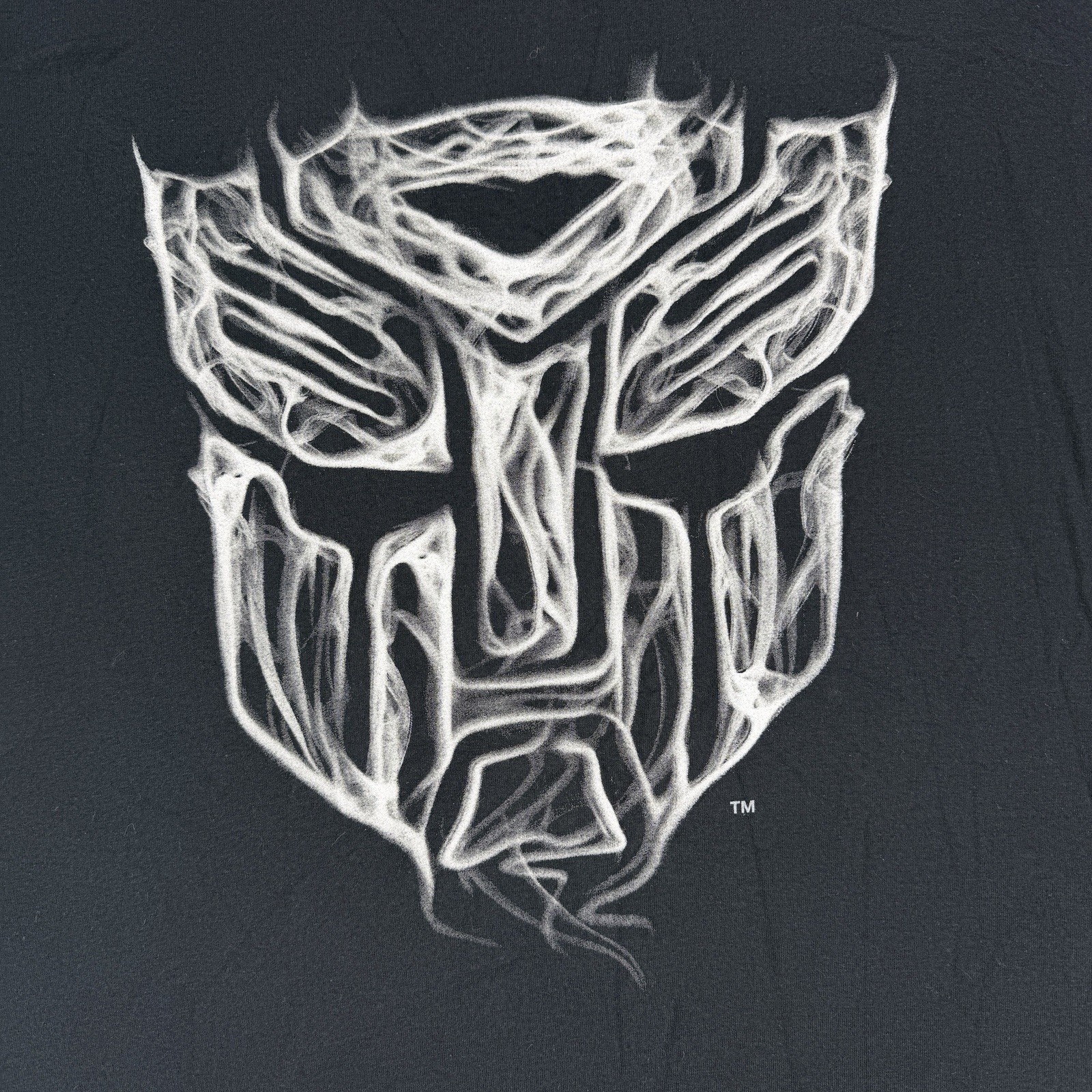 Mens Transformers Smoke Design Autobot Logo Graphic Black T-Shirt XL gallery