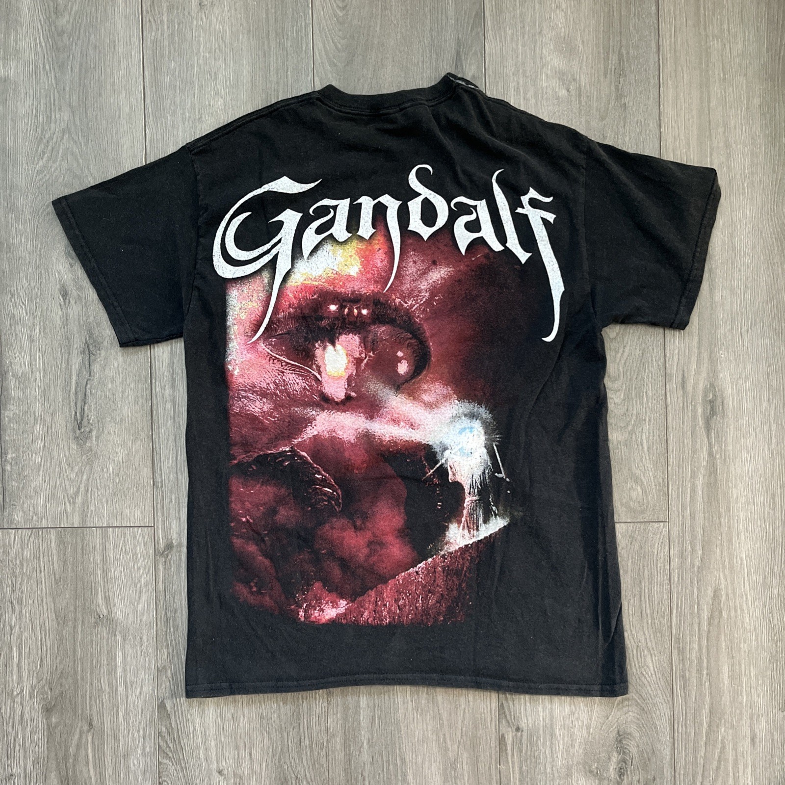 The Lord Of The Rings Gandalf American Thrift T Shirt Mens S Black Short Sleeve gallery