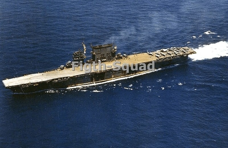 WW2 Picture Photo USS Saratoga with F4F fighters SBD bombers TBF bomber 7856
