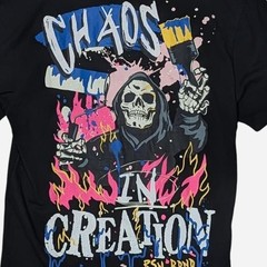 NWT Reason Brand Chaos In Creation Grim Reaper Black Tee Shirt Mens Size Large