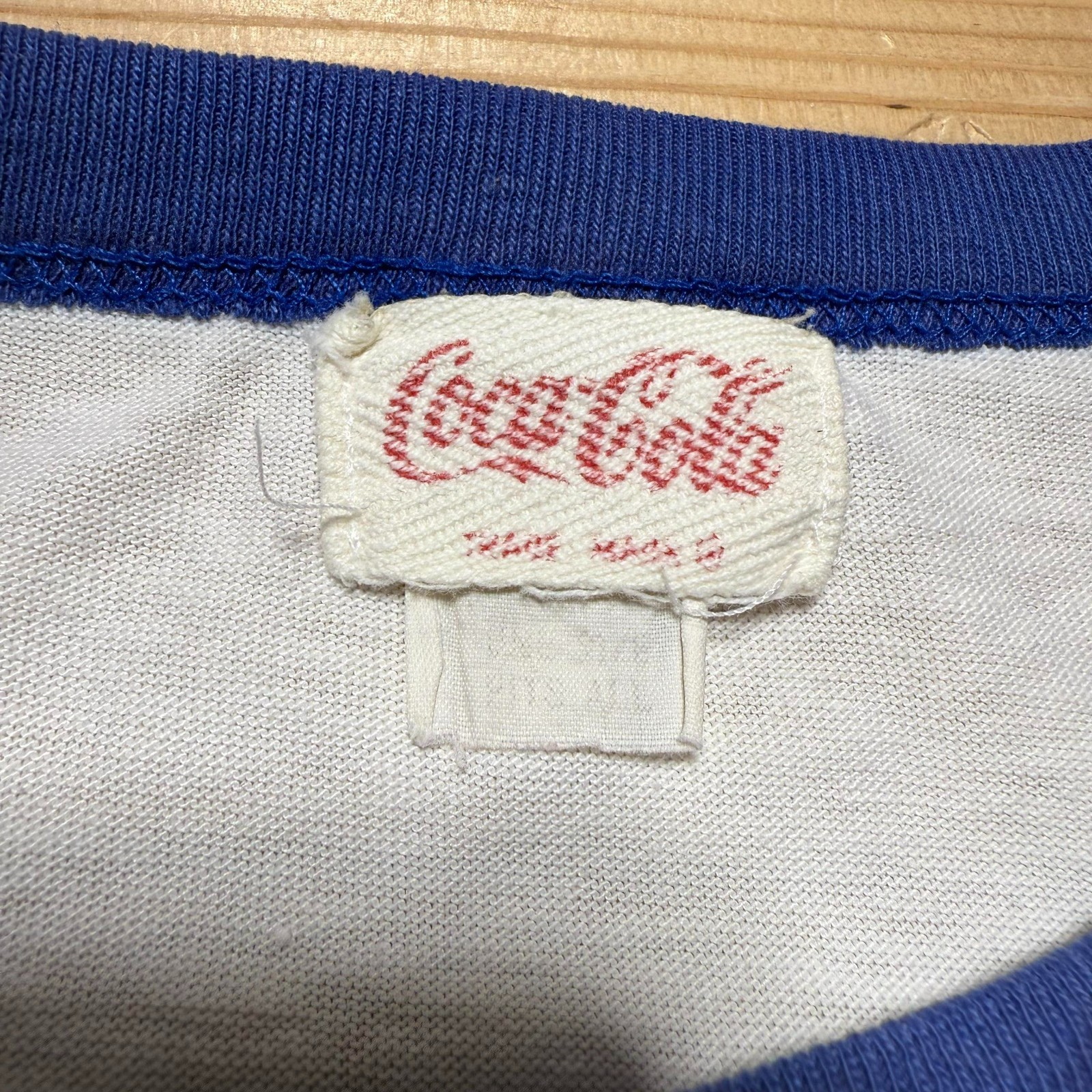 Vintage 80s Coca-Cola Coke Star Winged Logo Crewneck Ringer T-Shirt One Size gallery