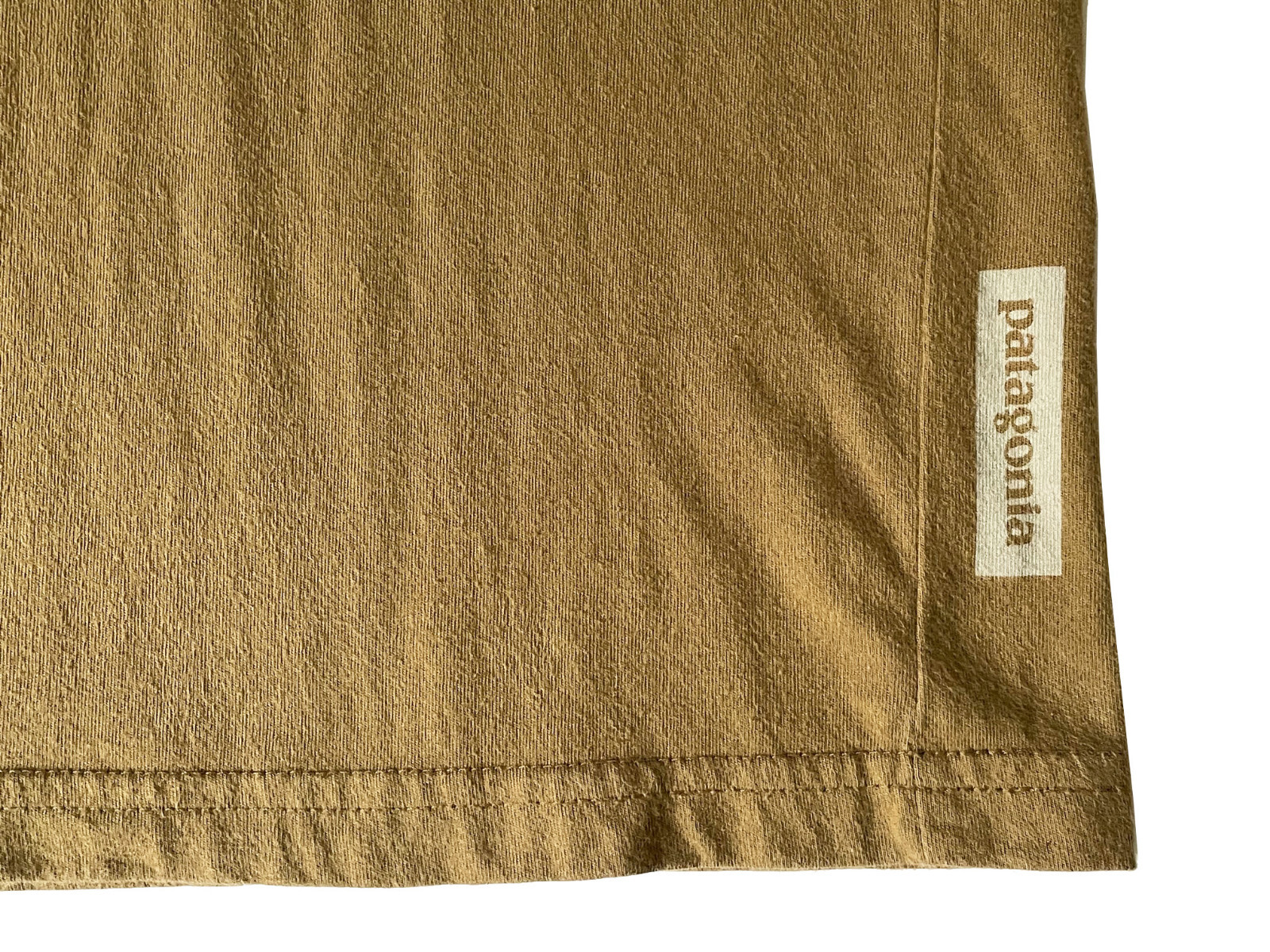PATAGONIA Mens Graphic T Shirt Guitar “Live Simply" Organic Cotton Brown Red M gallery