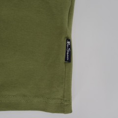 Ben Sherman Tipped Cuff Short Sleeve Tee Loden Green Mens Small New Imperfection