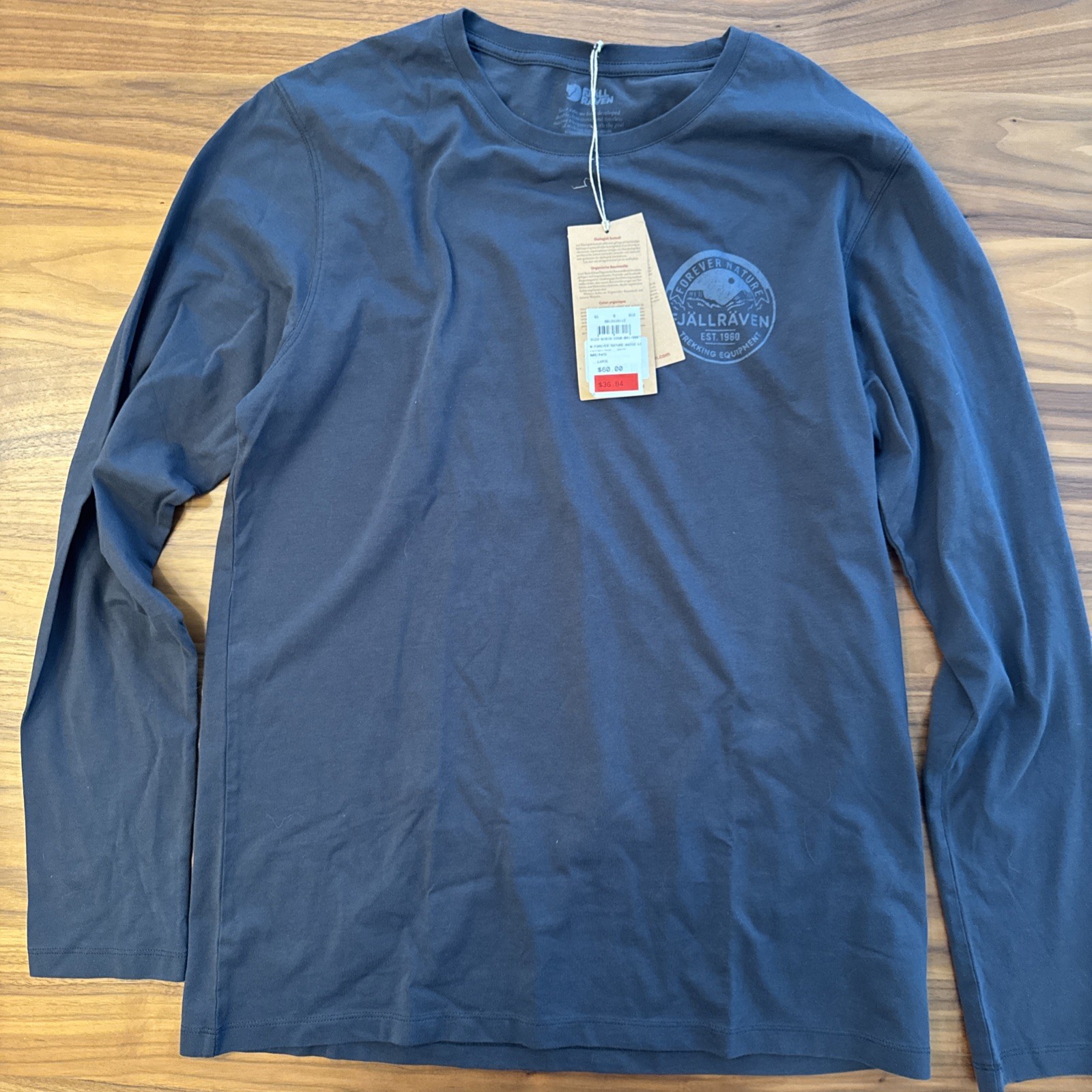 FJallraven Forever Nature Trekking Equipment Long Sleeve Tee Shirt Men’s Largr