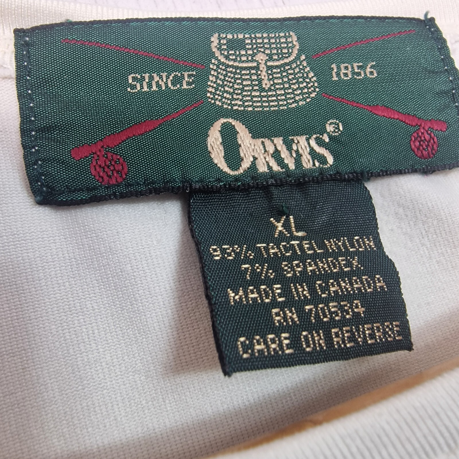 Orvis Mens T-Shirt Made In Canada Tactel Nylon Spandex Blend Boxy Size XL gallery