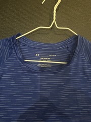 Under Armour Nylon/Polyester Blue/Black T-Shirt, Men’s Size Large, Short Sleeve