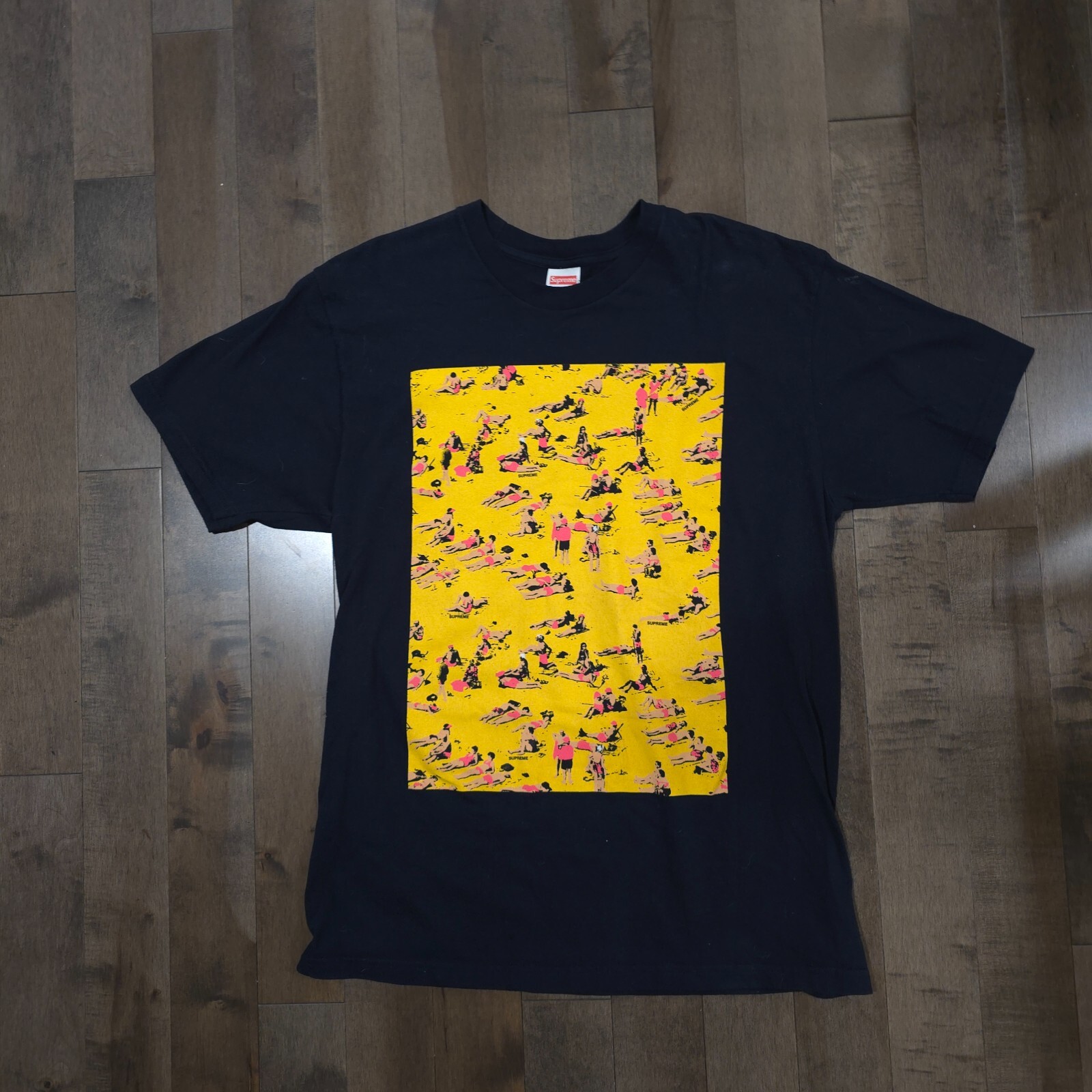 Supreme SS16 Beach Tee Black Size L Large Vintage Shirt T 2016