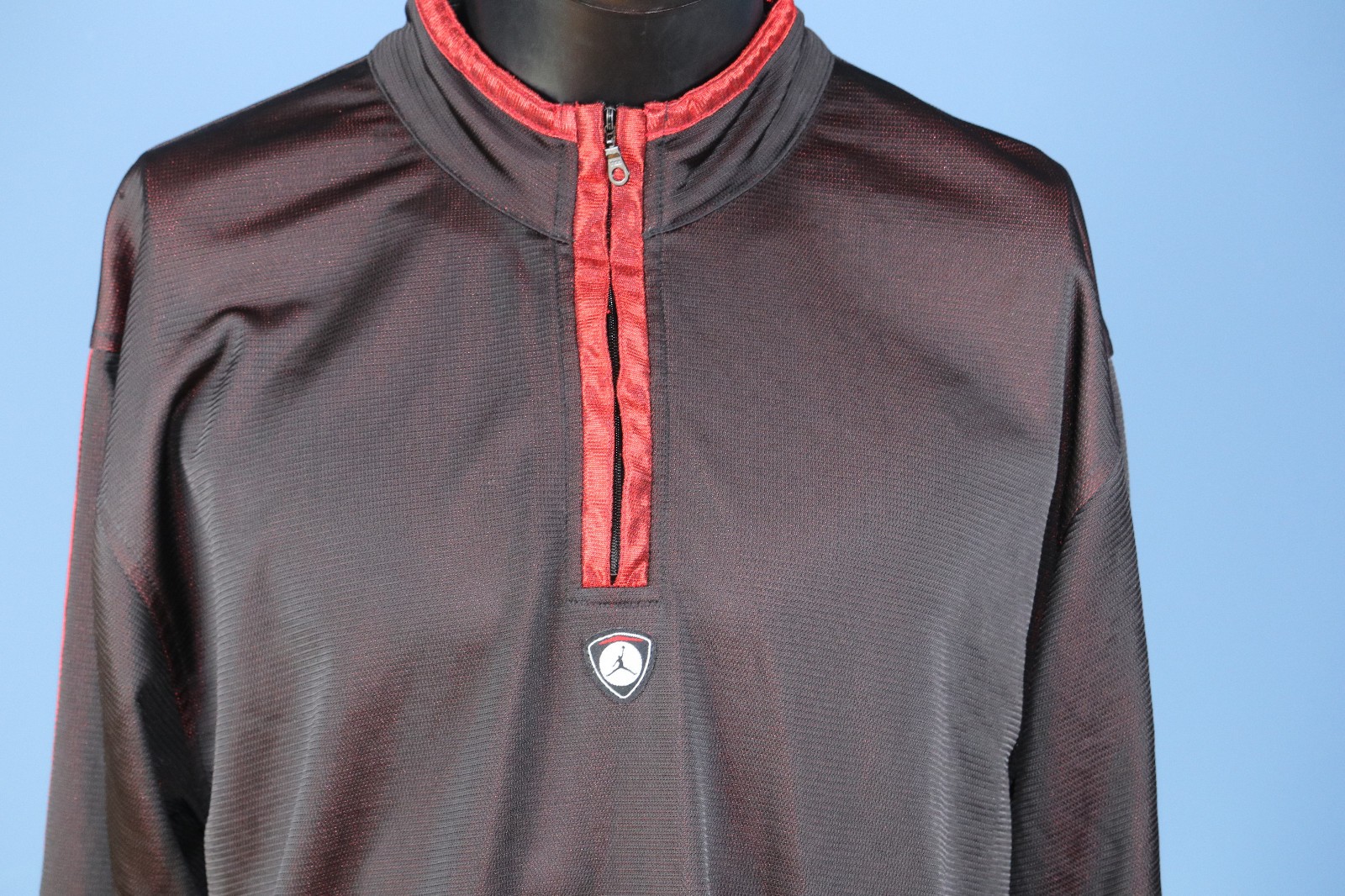 Vintage Air Jordan L/S Pullover 1/4 Zip Jacket Oversized Sz Small Chest 44" 90s gallery