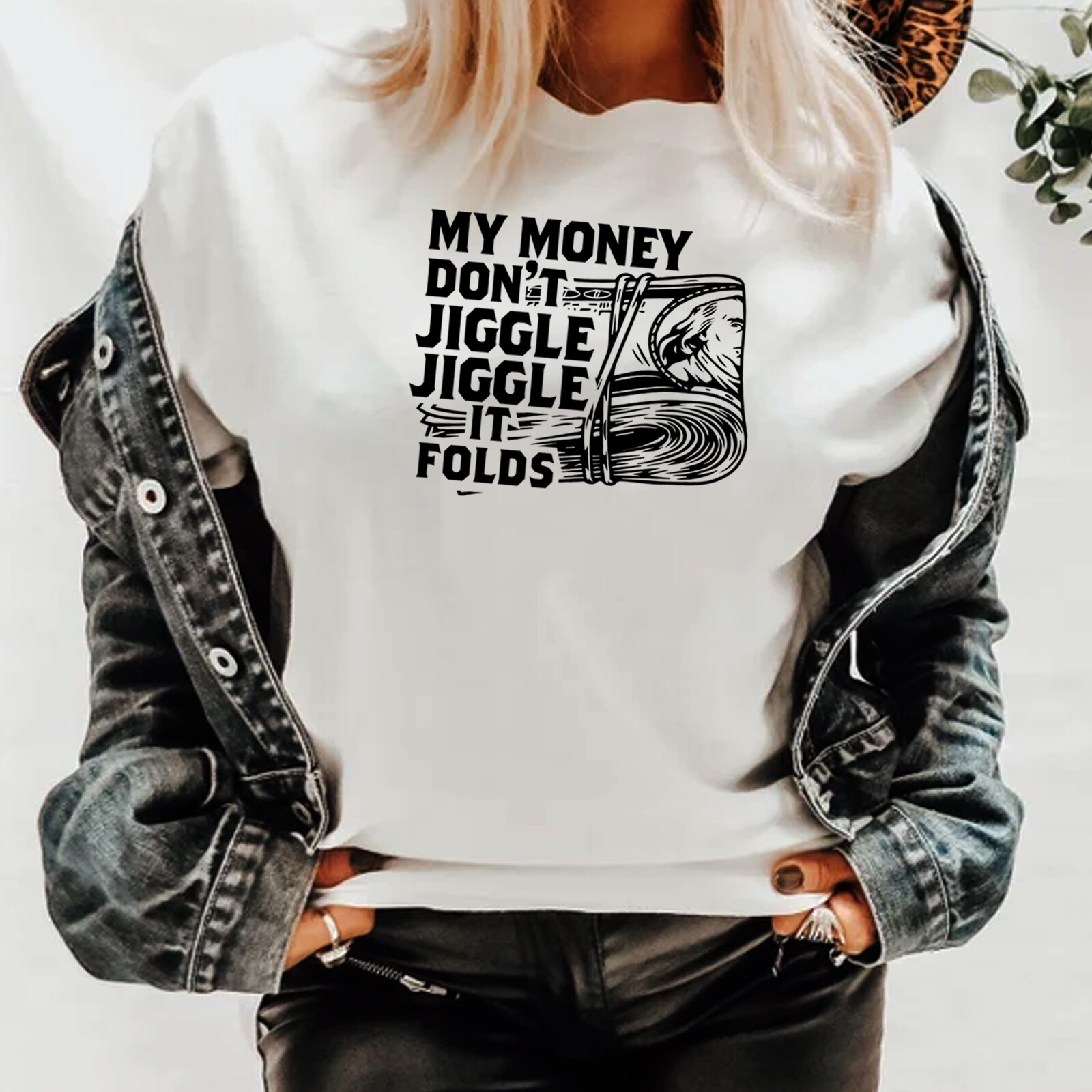 My Money Don’t Jiggle Jiggle it folds viral TikTok sound unisex T Shirt S-2XL