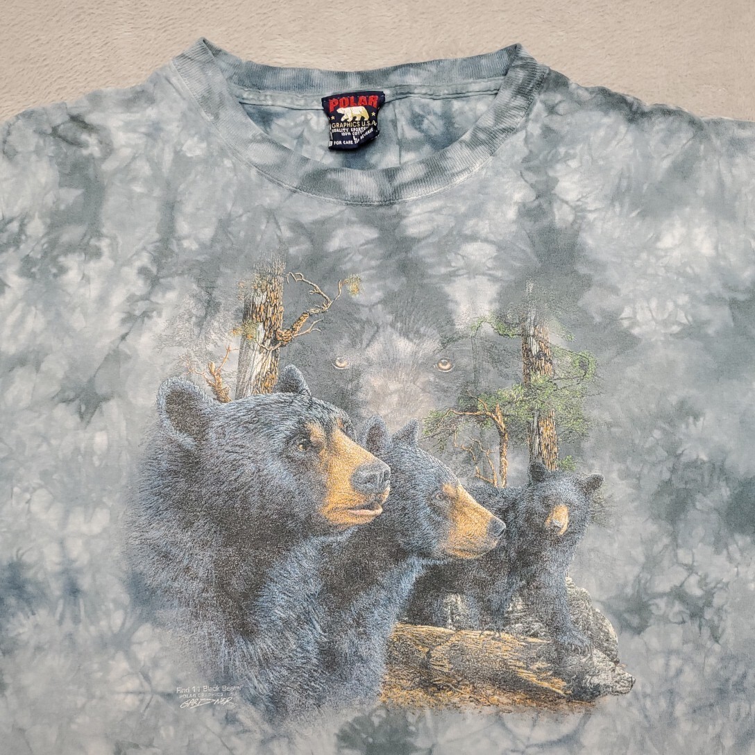 Vintage Oregon Zoo Black Bear Shirt Mens Large Multi Color Tie Dye Nature TEE gallery