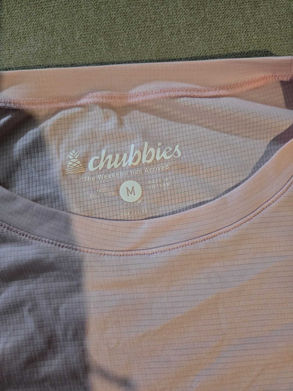 Chubbies Tshirt M Pink Performance Microstripe Short Sleeve Active Top gallery