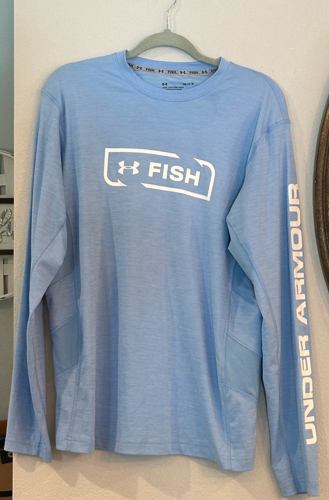 UNDER ARMOUR Men’s UA Fish Hunter Tech Long Sleeve Fishing T-Shrt Size Large