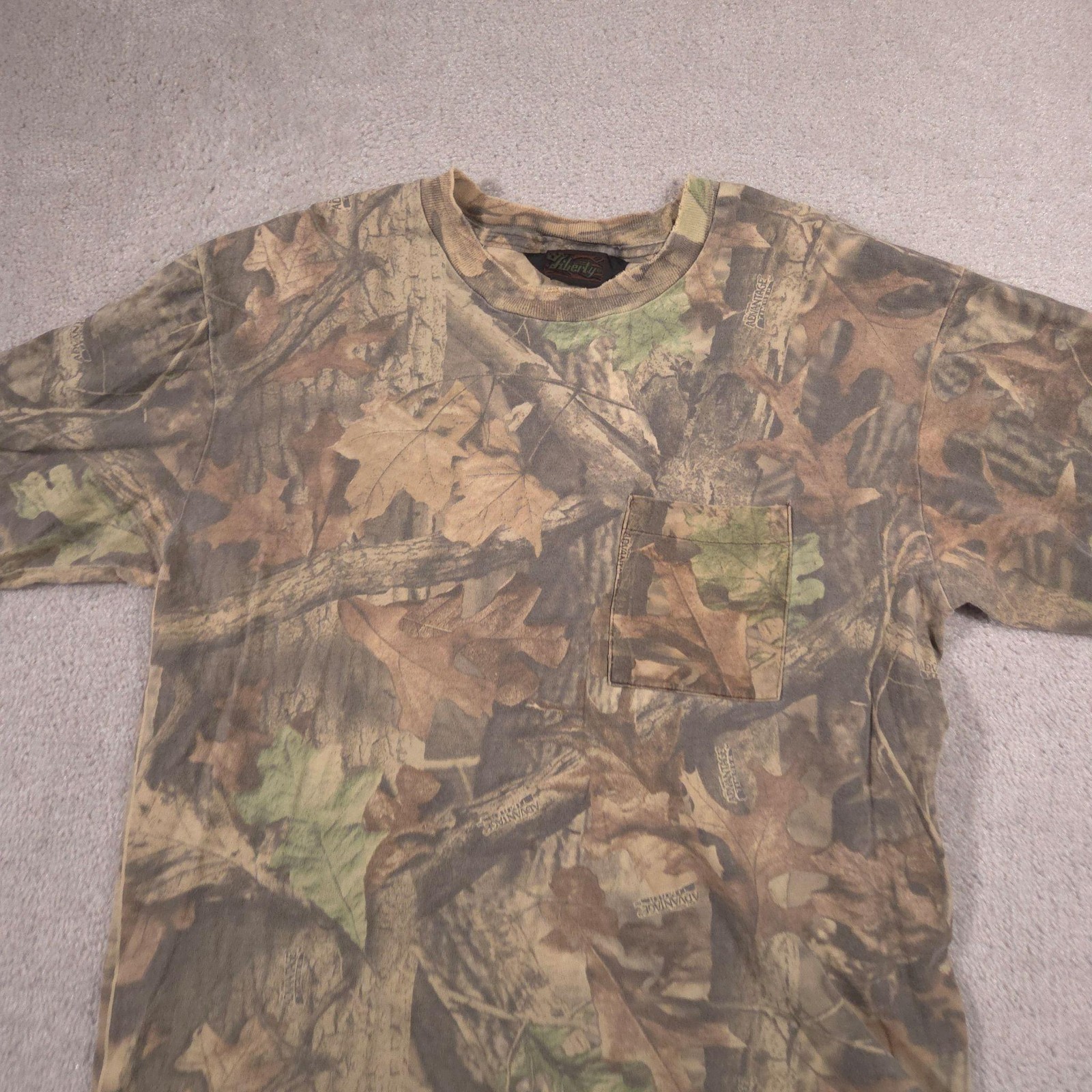 Liberty Shirt Mens Large Brown Camo Pocket Tee Hunting Advantage Outdoor gallery