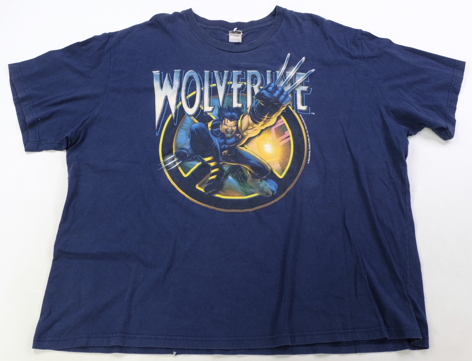 Rare Vintage MARVEL Wolverine 2003 Graphic T Shirt 2000s Comics Superhero Blue