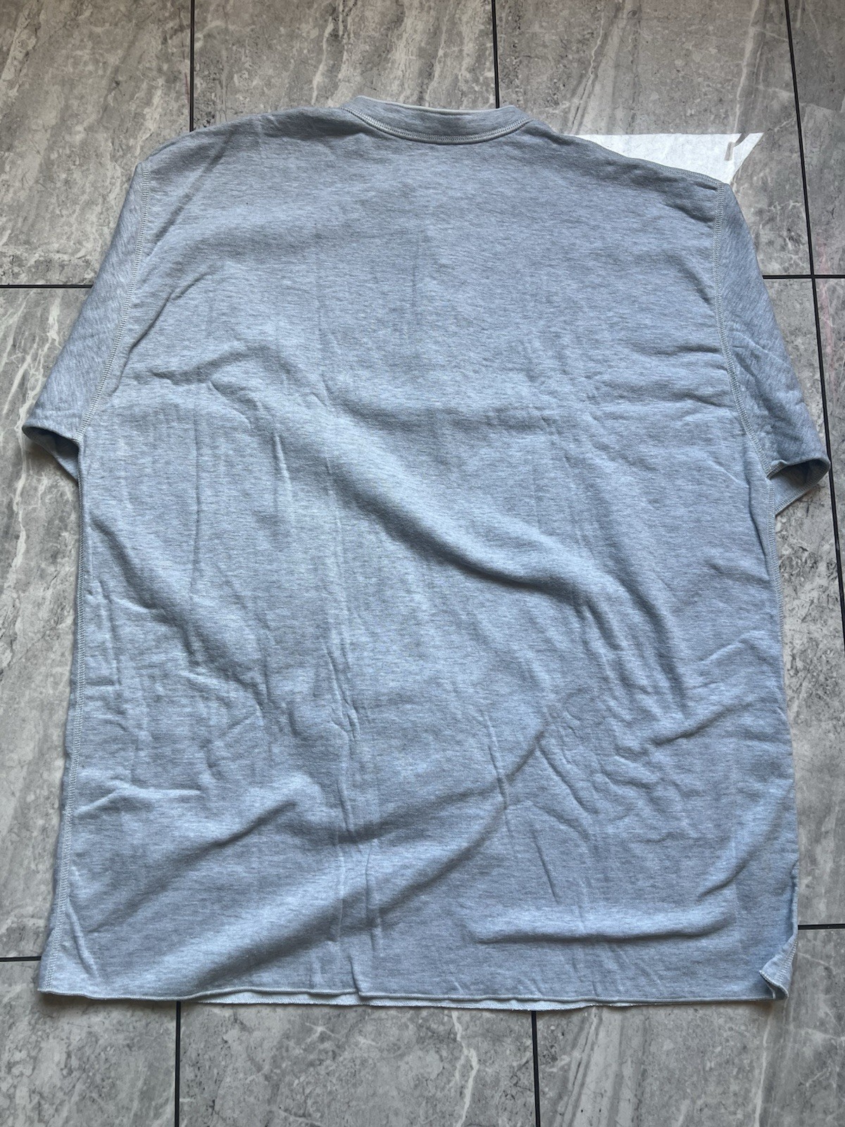 LL Bean Men's Two-Layer River Driver Henley Shirt Gray Wool/Cotton/Nylon 2XL Reg gallery