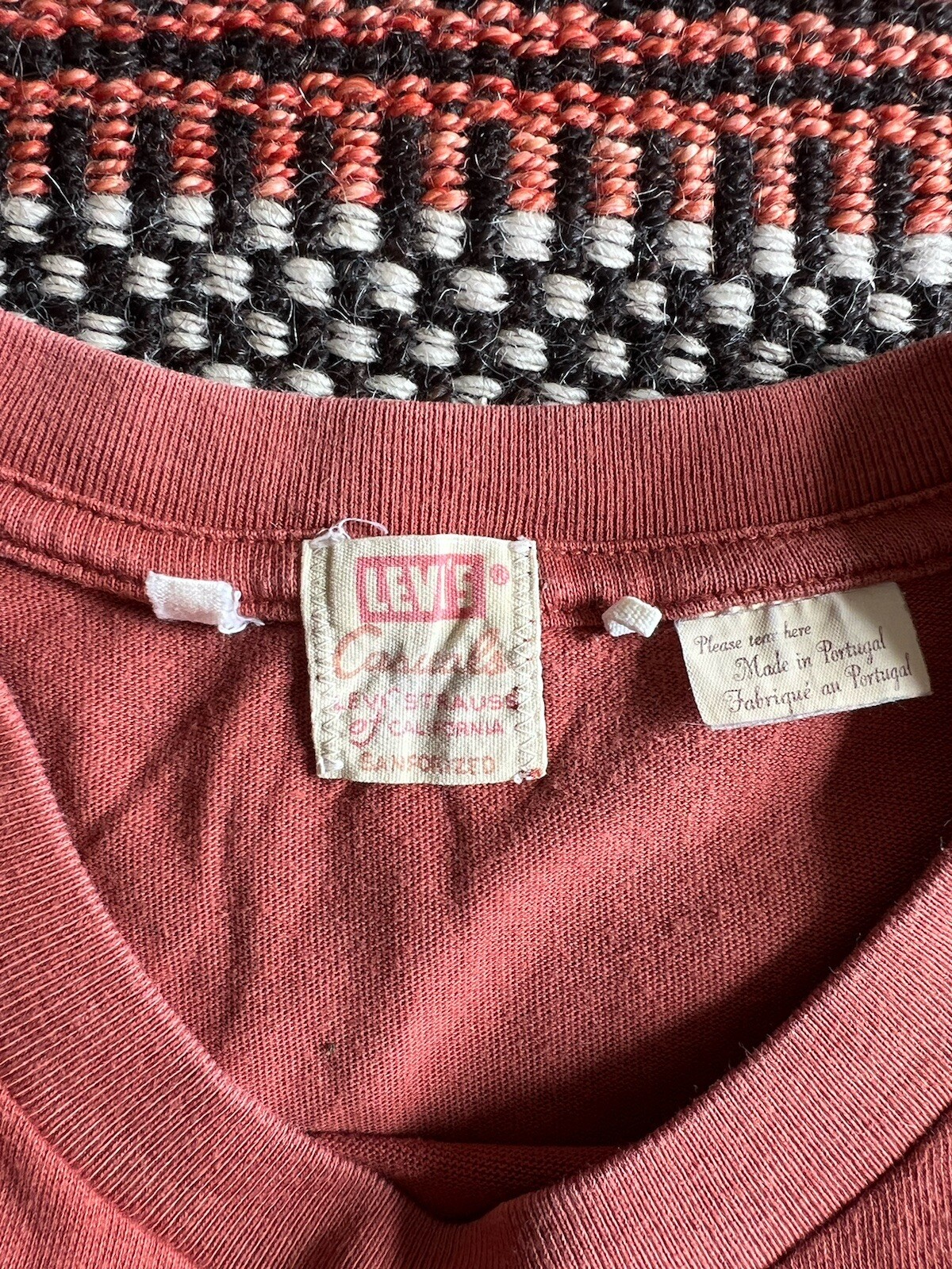 LVC T-Shirt M 50s Rockers Single Stitch Rockabilly Levi’s VTG Red Rust Pink Rare gallery