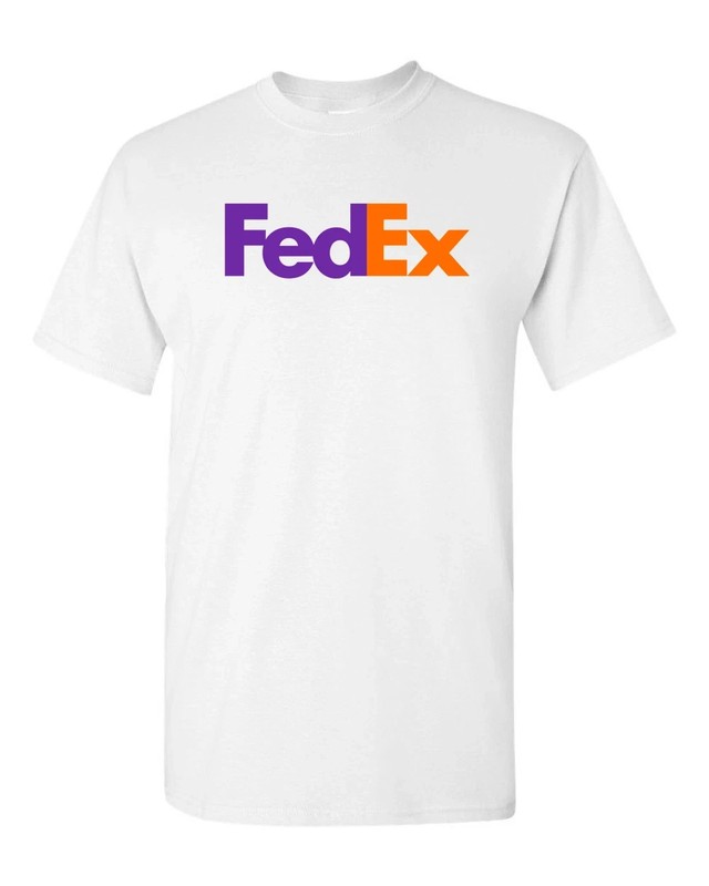 Fed-Ex White and Orange t-shirt – Postal mail Man T-shirt S-5XL F2