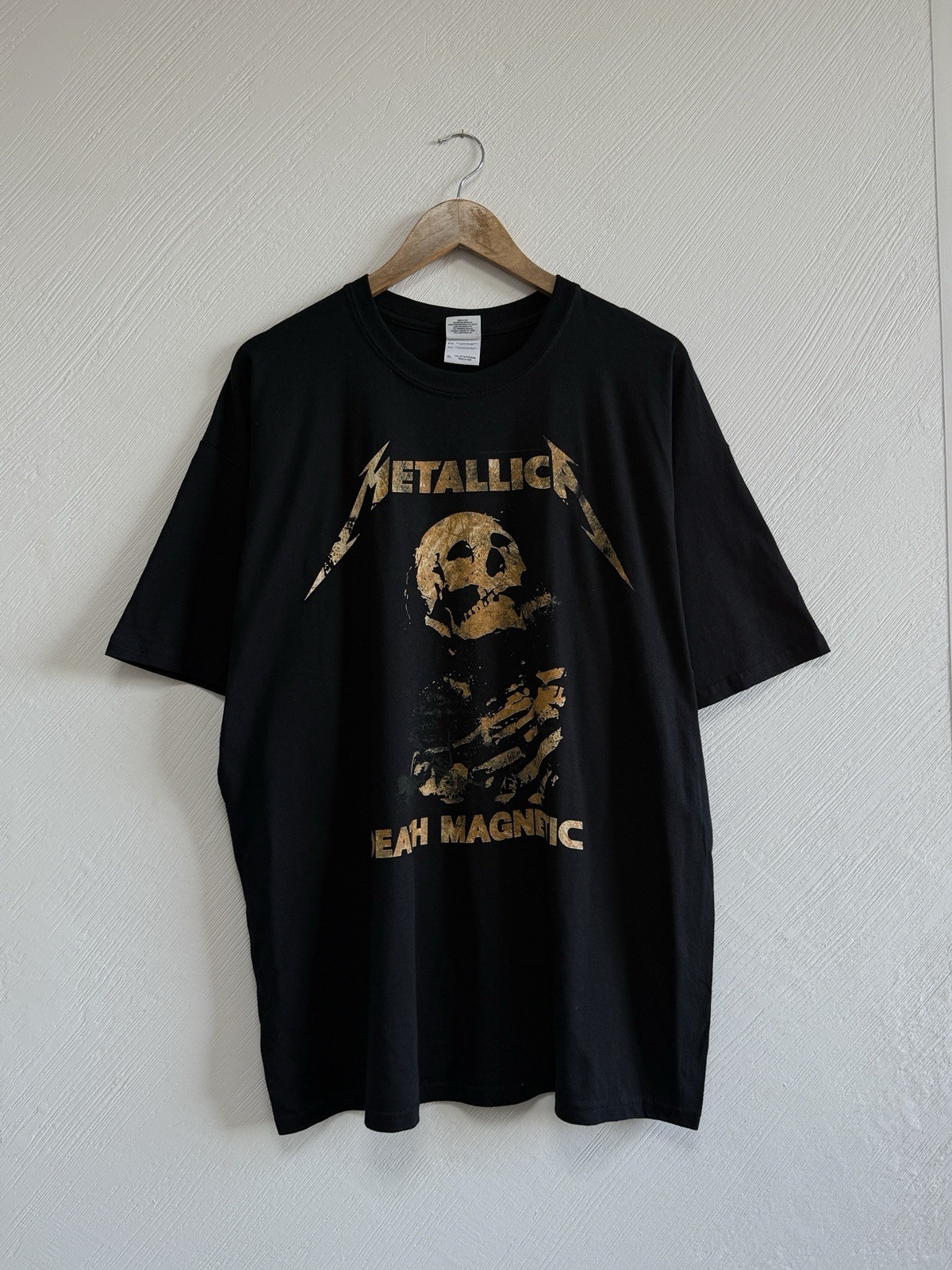 METALLICA DEATH MAGNETIC 2009 SHIRT BLACK COTON BAND TEES ROCK T-SHIRT SIZE XL