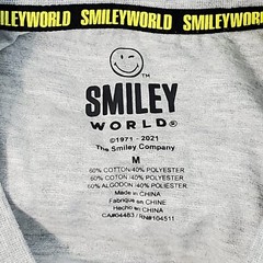 Smiley World Shirt Men Medium Grey Go Ahead Smile Graphic Tee