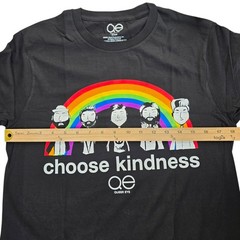 Queer Eye Choose Kindness Black Rainbow Graphic Print Crew Neck T-Shirt Men S