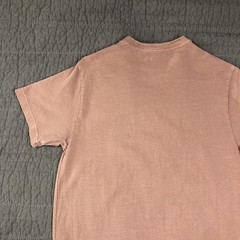 Kith Shirt Men XS Pink Script Logo Embroidered Tee Crewneck Distressed Patina