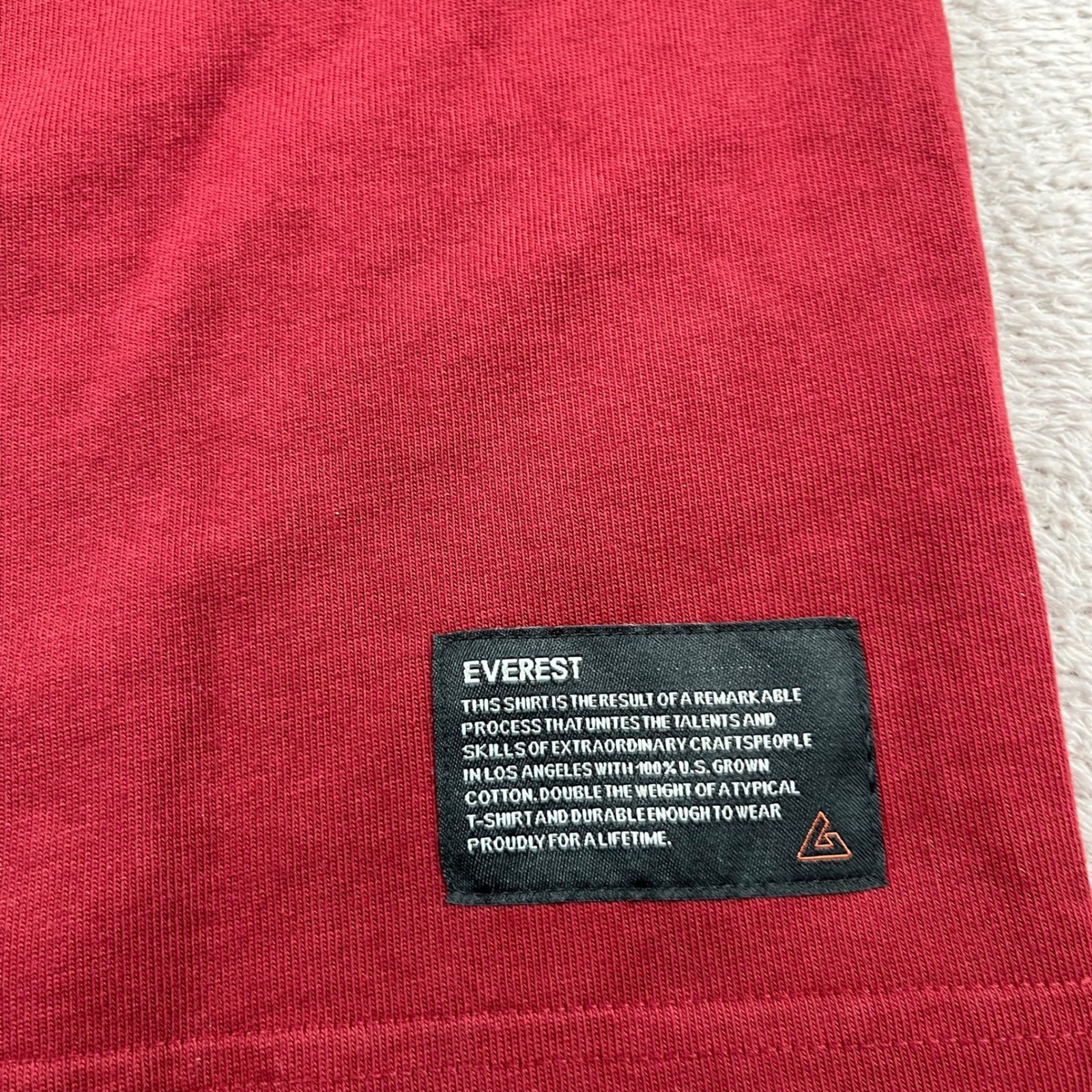 American Giant Everest T-Shirt Mens Medium Burgundy Red Heavyweight Cotton USA gallery